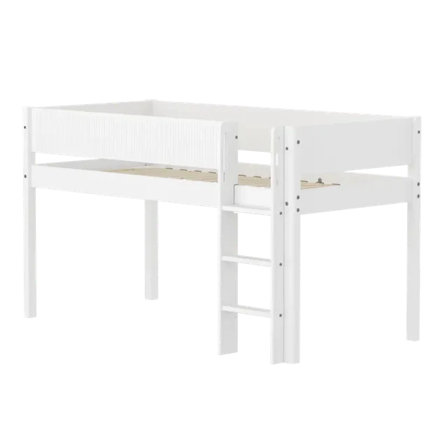 flexa-classic-halbhochbett-120-cm-mit-leiter-und-absturzsicherung-90x200-cm-wei image 1