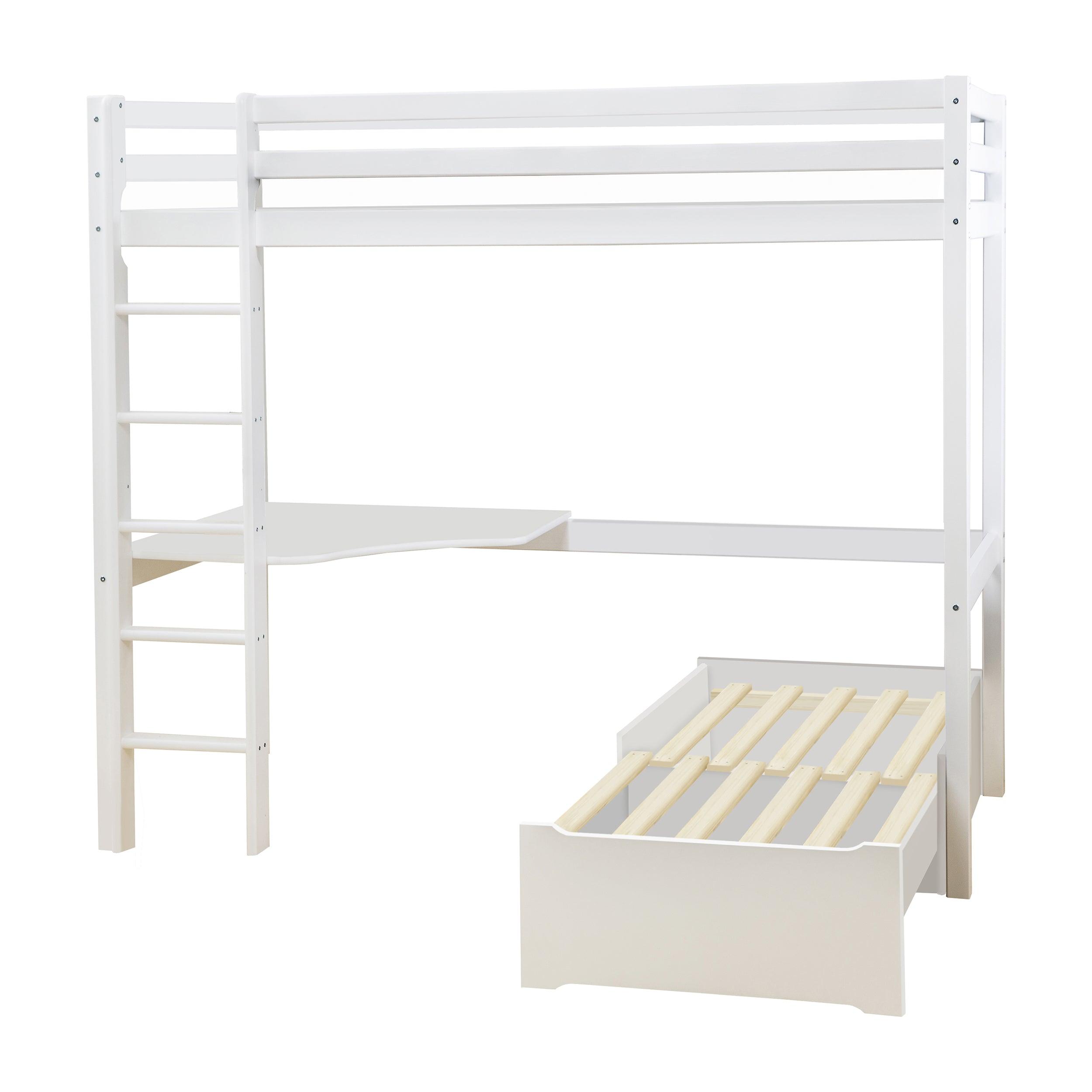 hoppekids-eco-dream-mega-bett-90x200-cm-mit-lounge-modul-und-tischplatte image 1