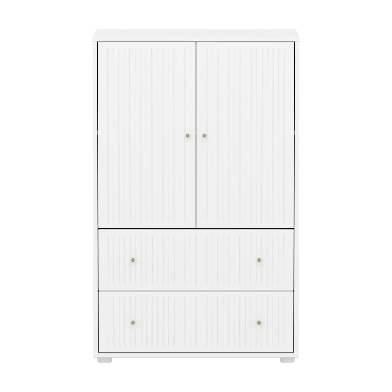 flexa-saga-schrank-2-t-ren-und-2-schubladen-mit-rillen-oat-griffe-wei image 2