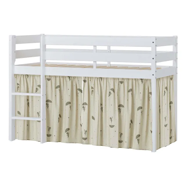 hoppekids-eco-comfort-halbhohes-bett-mit-gr-nem-ole-lukoie-bettvorhang image 1