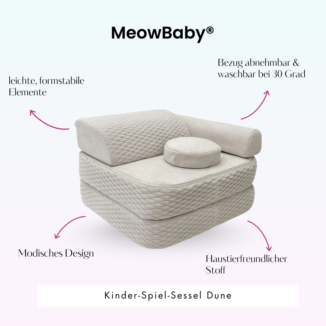 meowbaby-kindersessel-3-in-1-dune-faltbare-kindercouch-spielmatratze image 4
