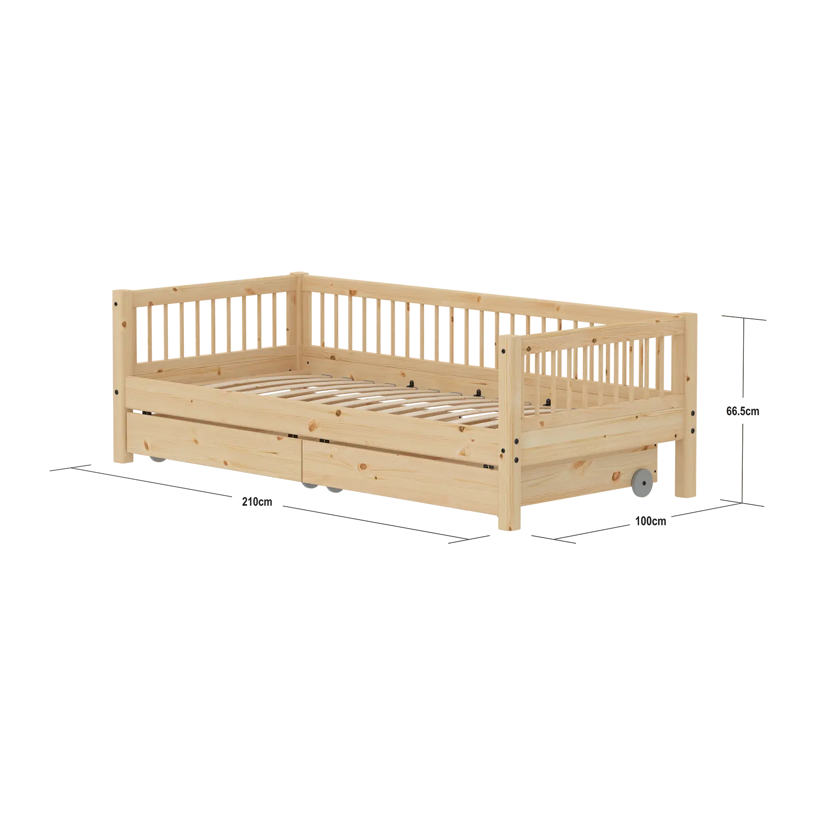 flexa-classic-raw-einzelbett-mit-aufbewahrung-90x200-cm-kiefernholz image 4