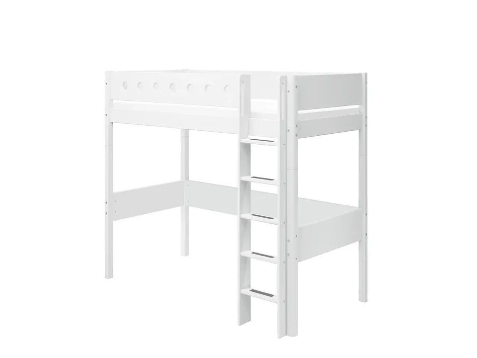 flexa-white-hochbett-184-cm-mit-leiter-und-absturzsicherung-90x200-cm-wei-2 image 1