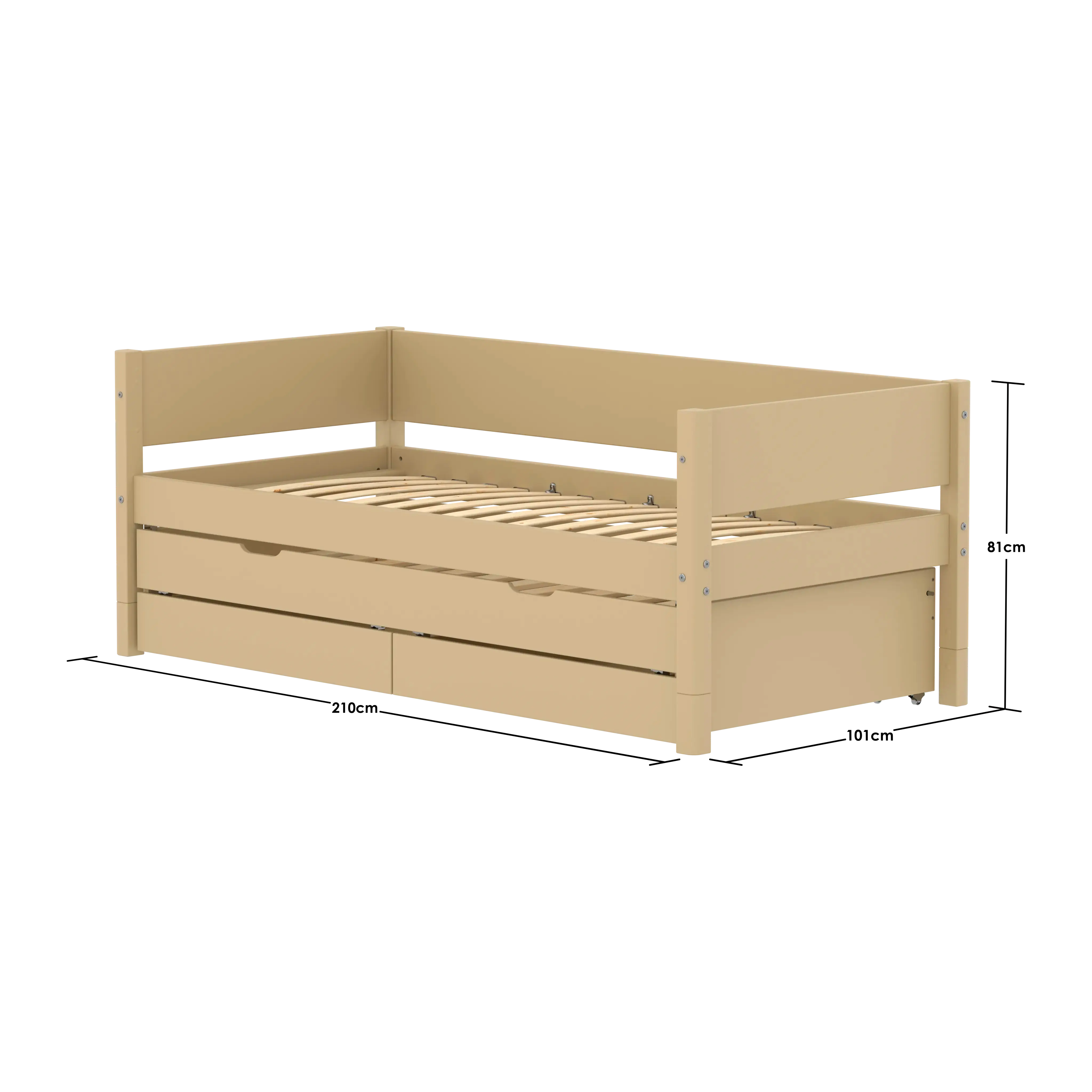 flexa-white-einzelbett-daybed-90x200-cm-mit-ausziehbett-90x190-cm-und-schubladen image 4