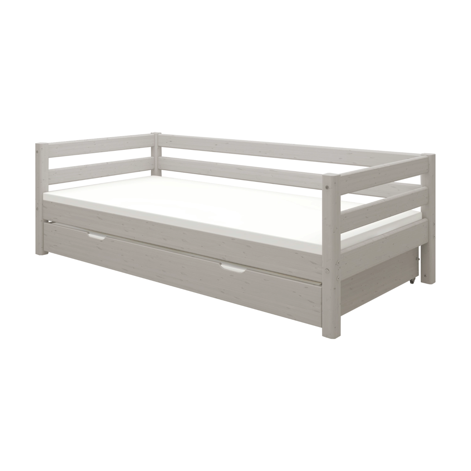 flexa-classic-einzelbett-90x200-cm-mit-ausziehbett-90x190-cm-grau image 1