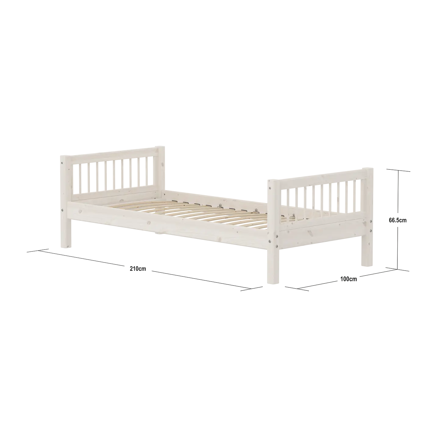 flexa-classic-einzelbett-90x200-cm-wei-mit-sprossen-und-lattenrost image 5