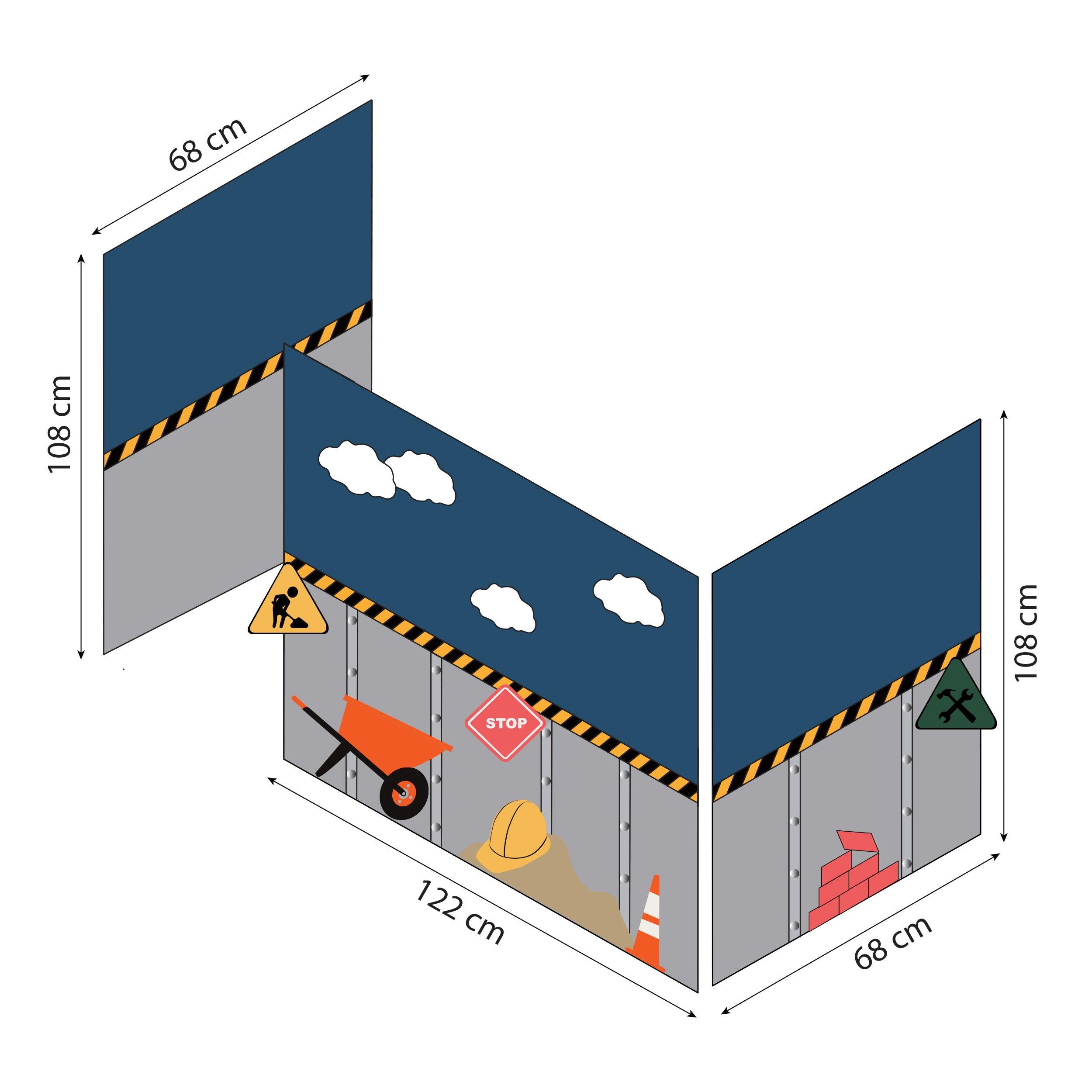 hoppekids-eco-luxury-mittelhohes-bett-90x200-mit-construction-bettvorhang image 4
