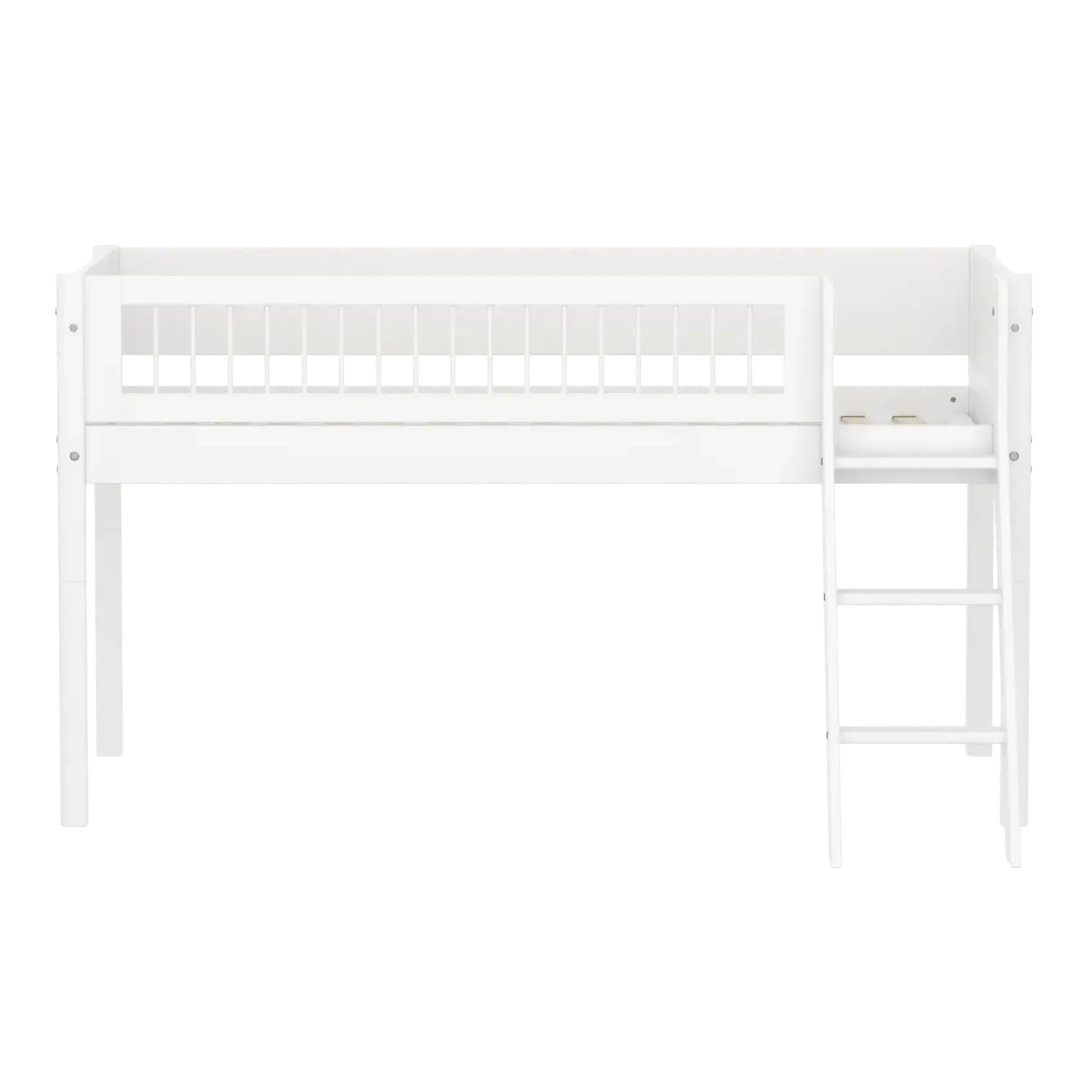 flexa-white-hochbett-120-cm-mit-leiter-und-absturzsicherung-90x200-cm-wei-2 image 2