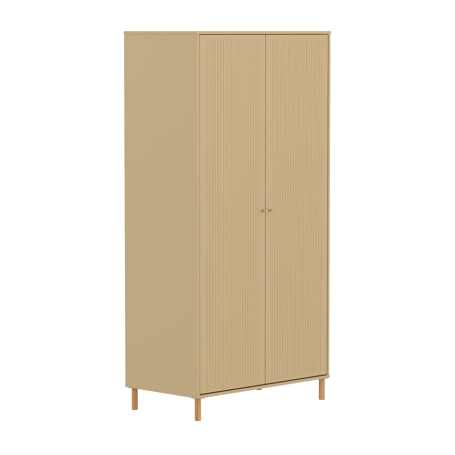 flexa-saga-kleiderschrank-2-t-ren-mit-rillen-eichenf-e-und-griffe-oat image 3
