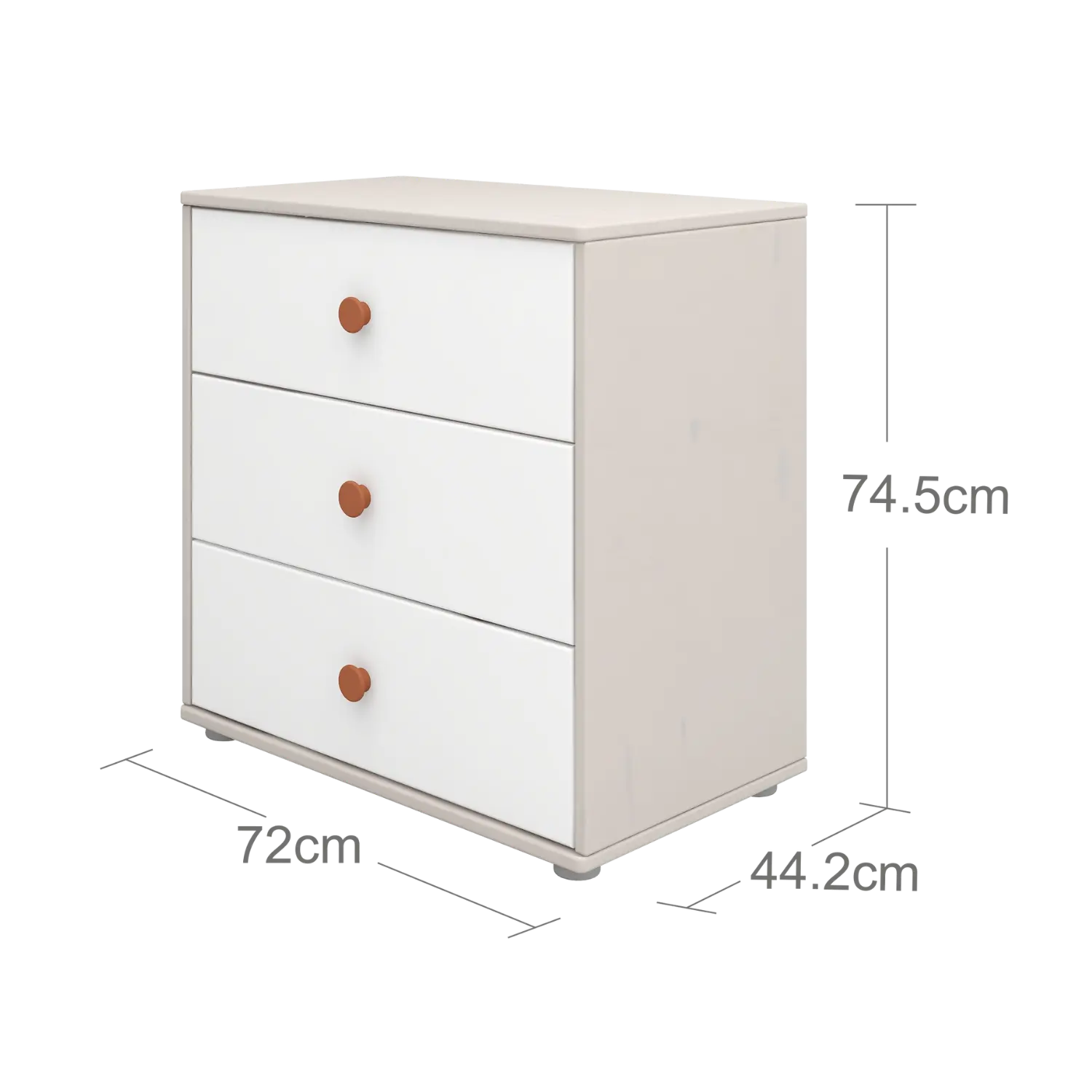 flexa-classic-kommode-mit-3-schubladen-inkl-f-e-grau image 5
