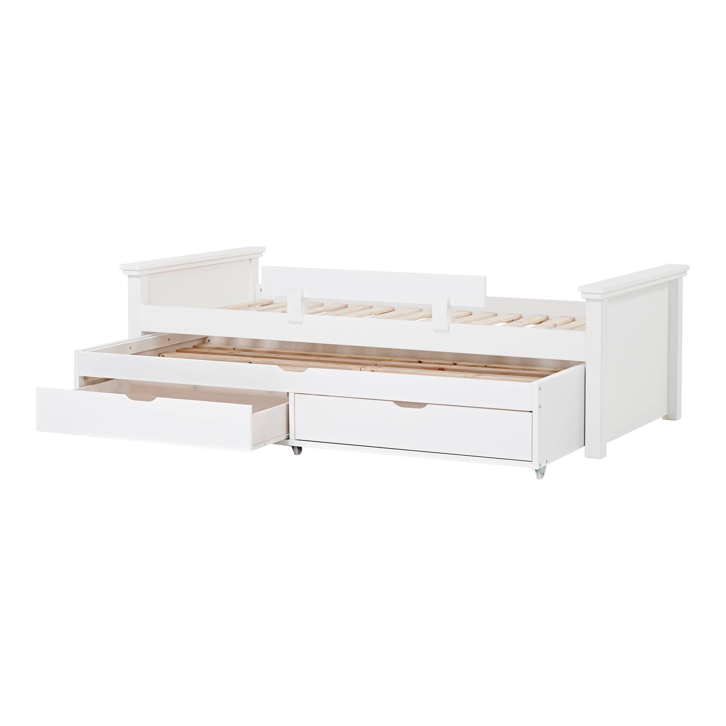 hoppekids-deluxe-ausziehbett-90x190-cm-mit-schubladen-wei image 2