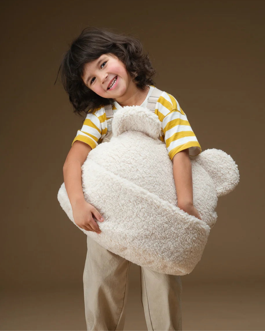 wigiwama-cream-white-teddy-beutel-kissen-pouch-mit-b-renohren-f-r-kinderzimmer image 2