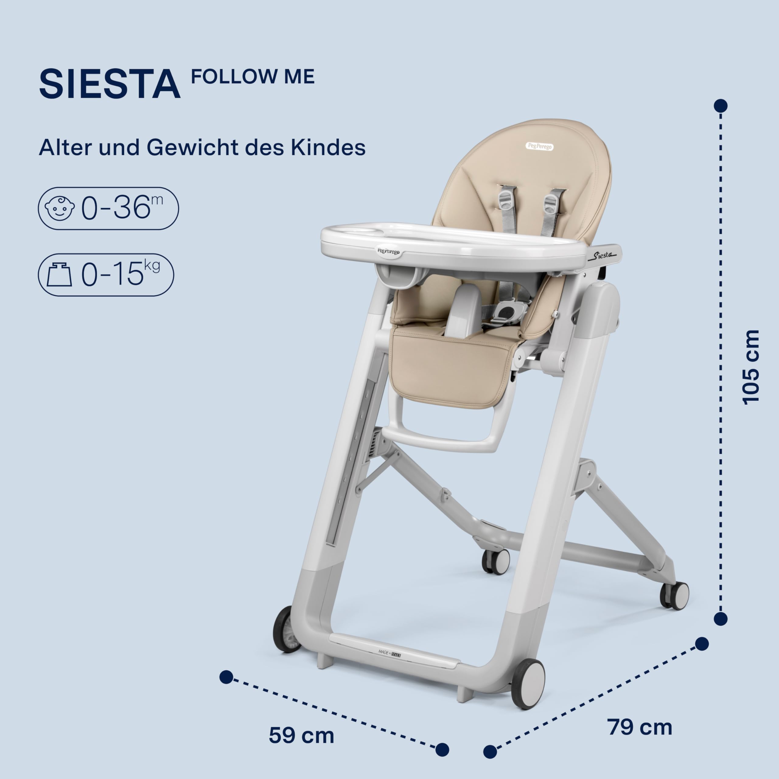 peg-perego-siesta-follow-me-hochstuhl-0-3-jahre-astral image 2