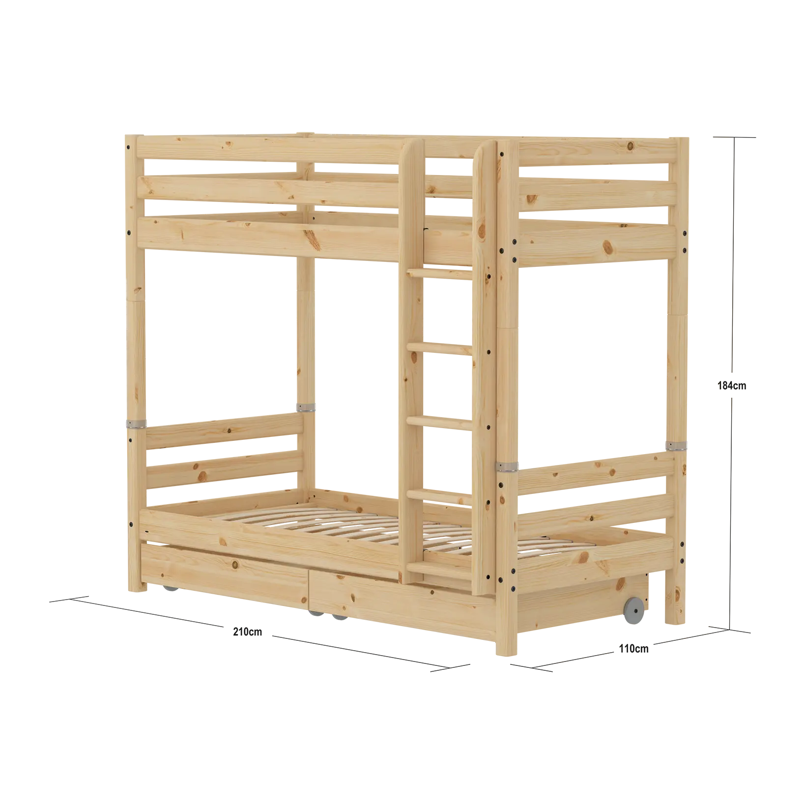flexa-classic-raw-hohes-etagenbett-90x200-cm-mit-aufbewahrung-kiefernholz image 4