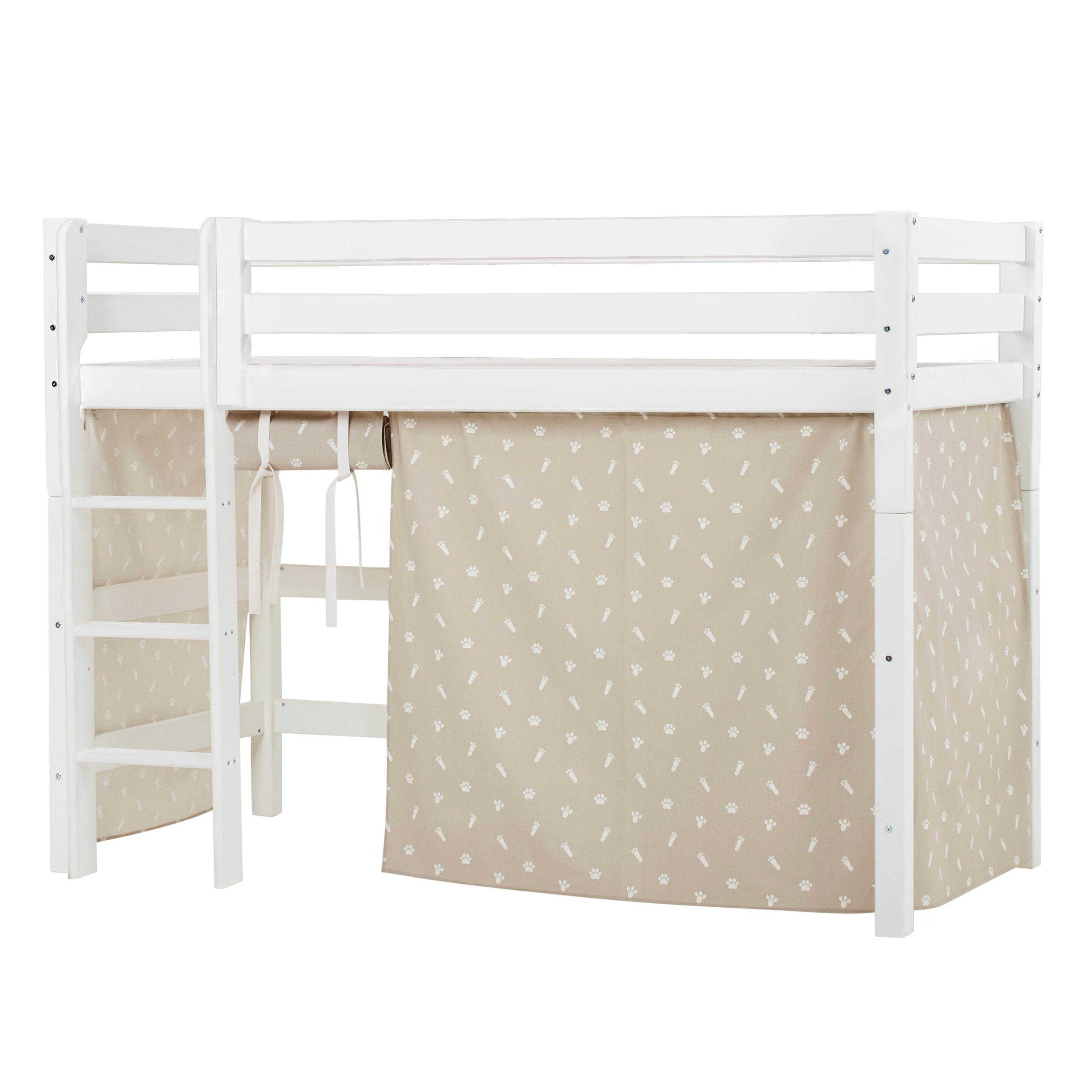 hoppekids-eco-luxury-mittelhohes-bett-mit-pets-silver-cloud-vorhang image 6