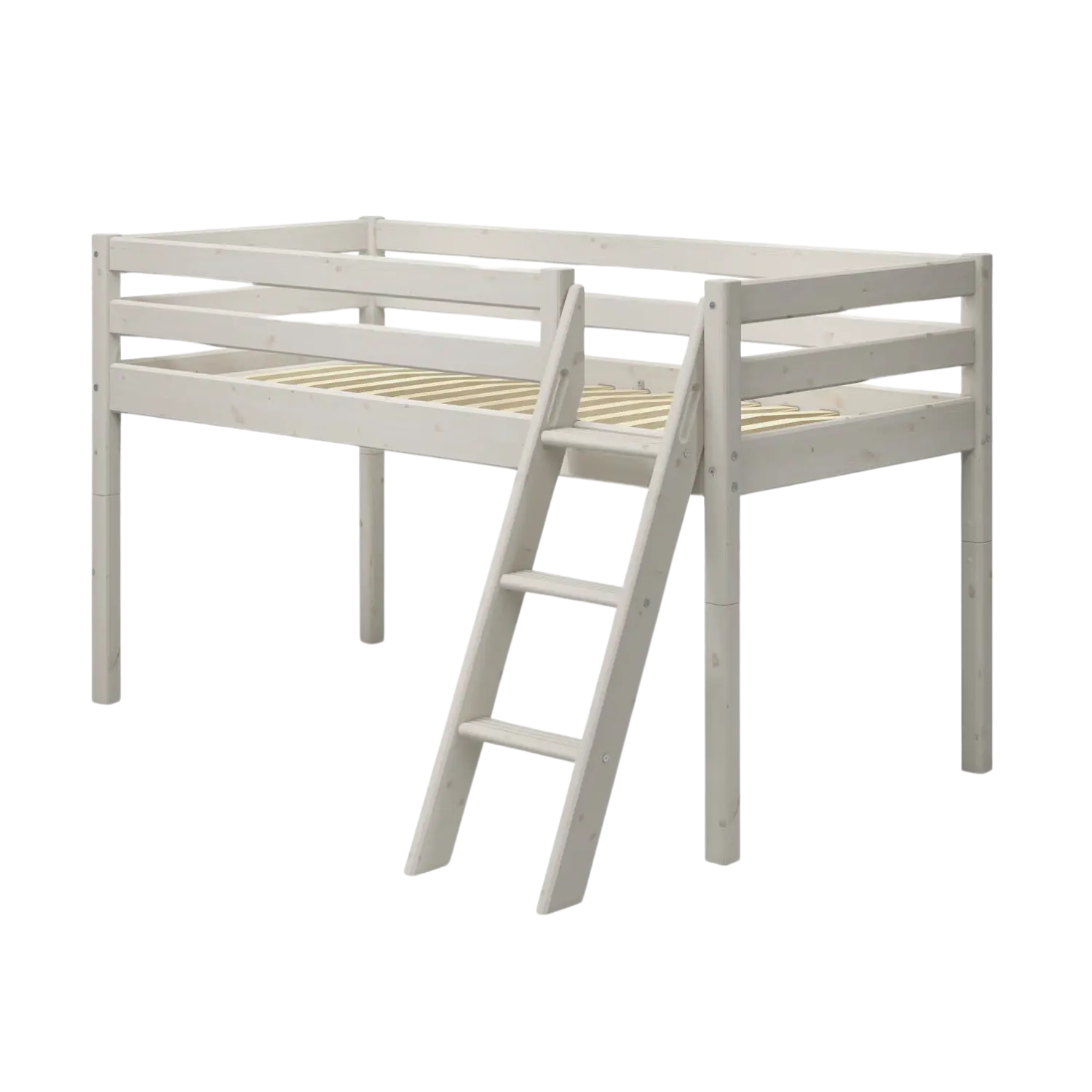 flexa-classic-hochbett-120-cm-90x200-cm-wei-mit-leiter-und-absturzsicherung image 4