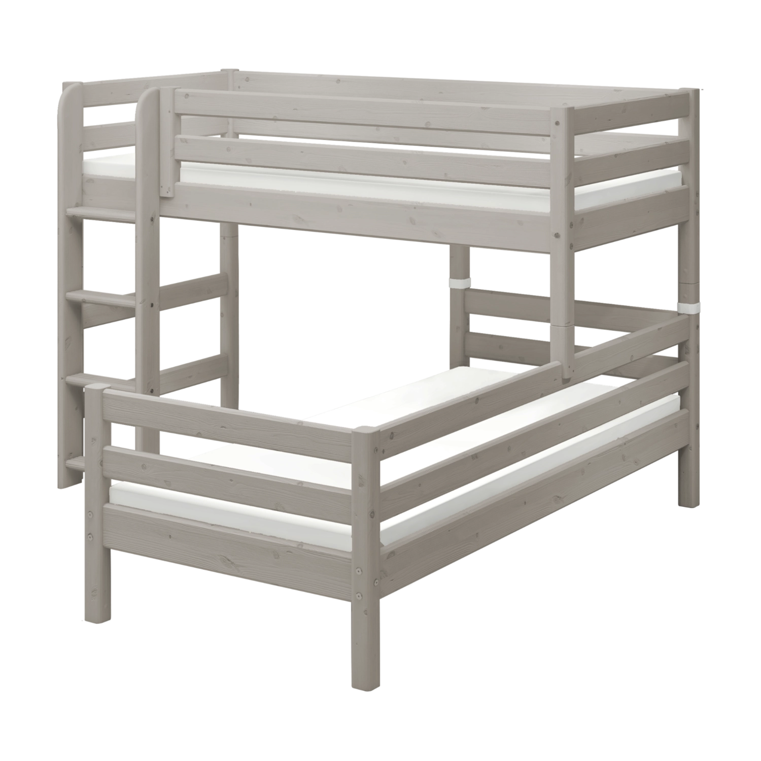 flexa-classic-etagenbett-143-cm-mit-leiter-und-absturzsicherung-90x200-cm-grau image 1