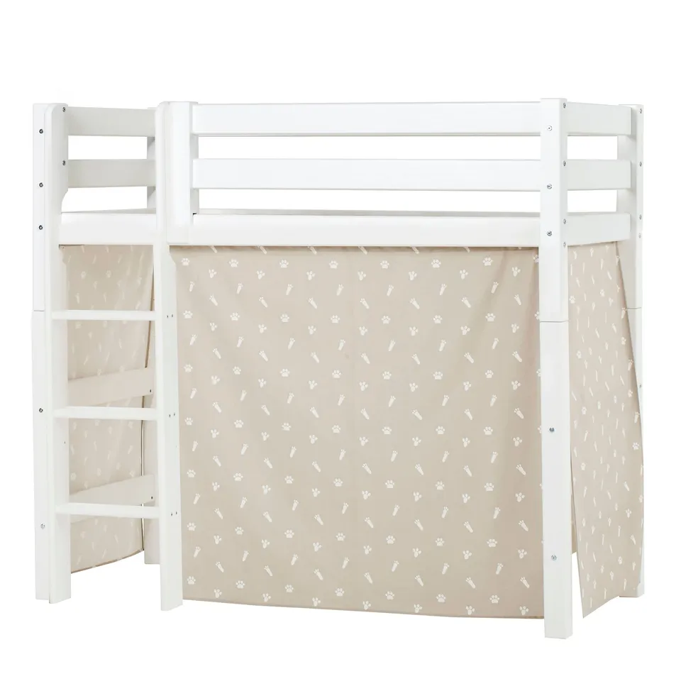 hoppekids-eco-luxury-mittelhohes-bett-mit-pets-silver-cloud-vorhang image 1
