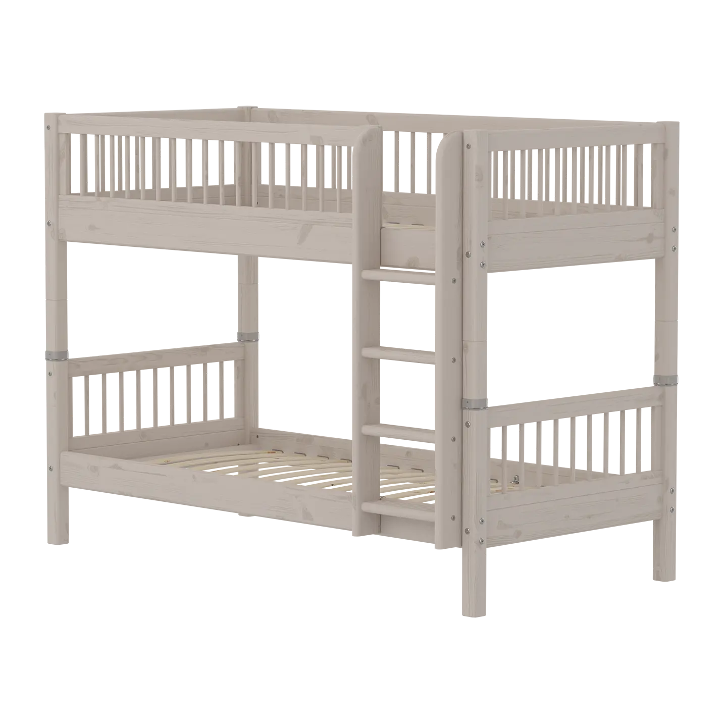 flexa-classic-etagenbett-90x200-cm-mit-leiter-und-absturzsicherung-grau image 1