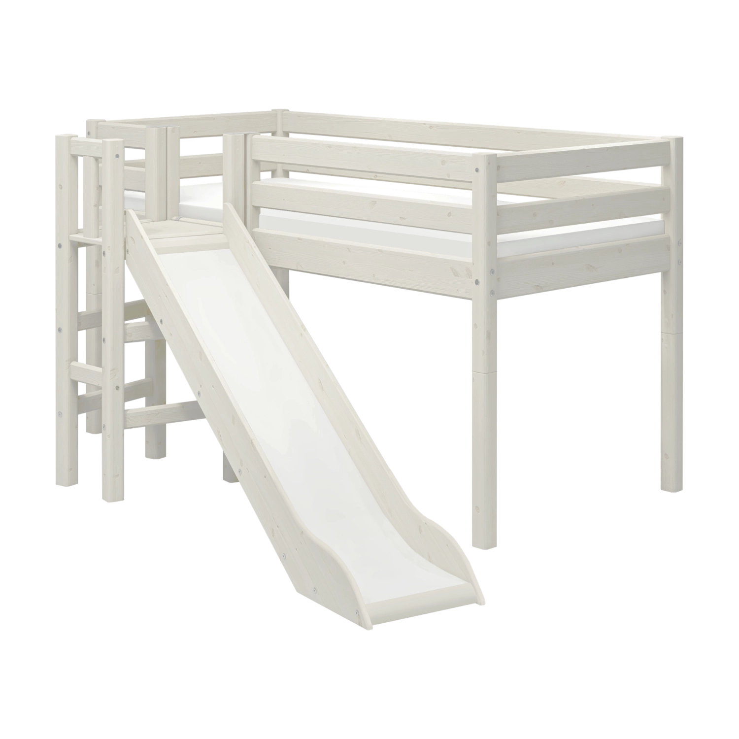 flexa-classic-spielbett-120-cm-mit-rutsche-90x200-cm-wei-bestseller image 1