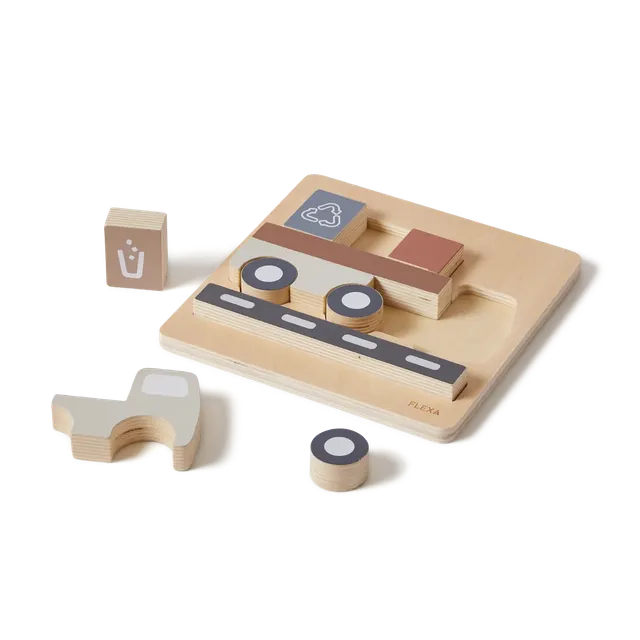 flexa-puzzle-lkw-aus-holz-wendepuzzle image 1