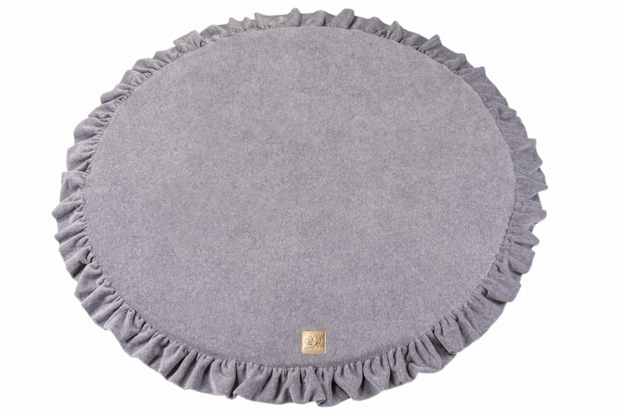 meowbaby-spielmatte-velvet-mit-volant-100cm-rund image 2