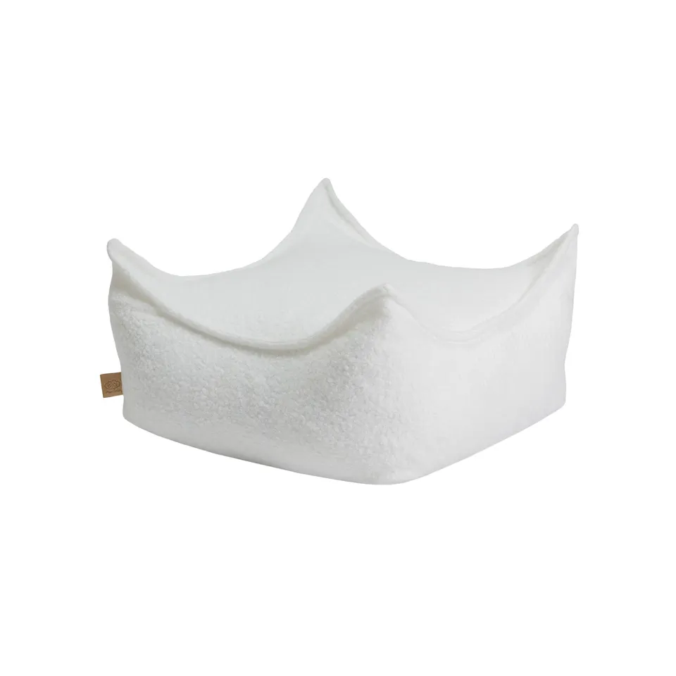 meowbaby-sitzpouf-f-r-kinder-quadratisch-boucl-creme-wei image 1