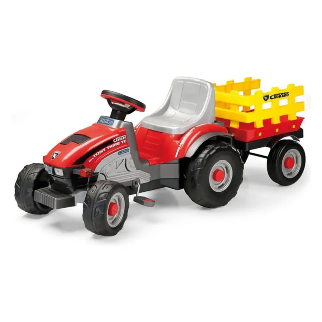 peg-perego-mini-traktor-mit-pedalen-und-anh-nger image 1