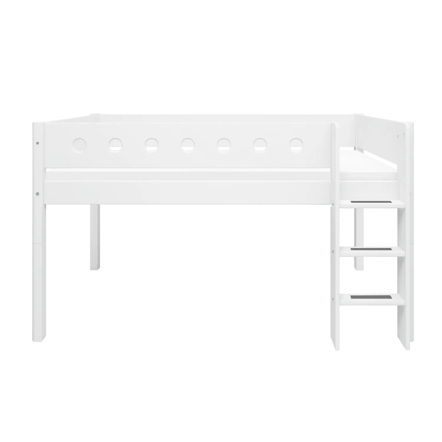 flexa-white-halbhohes-hochbett-120-cm-90x200-cm-wei-mit-gerader-leiter image 3