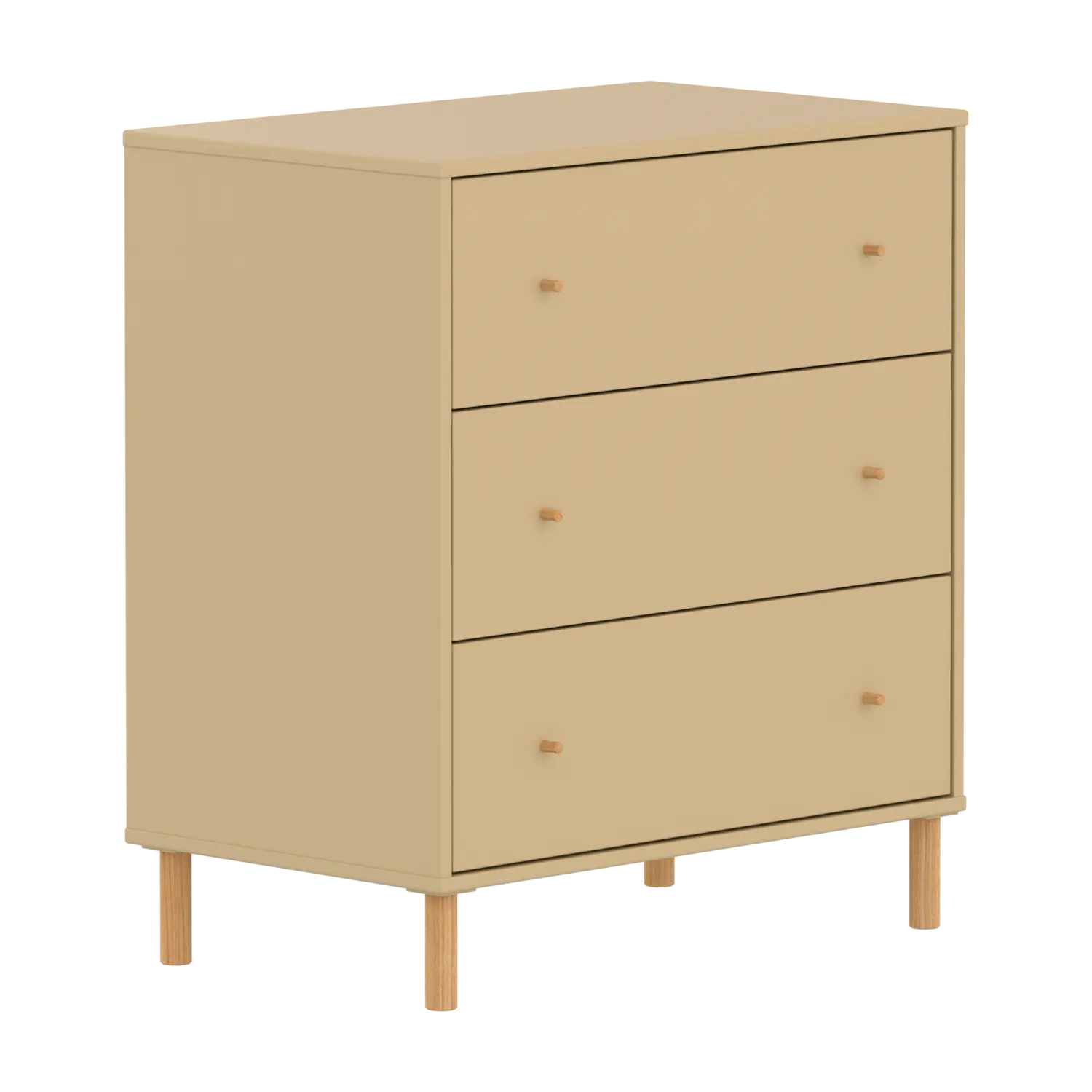 flexa-saga-kommode-3-schubladen-f-e-und-griffe-in-eiche-oat image 2