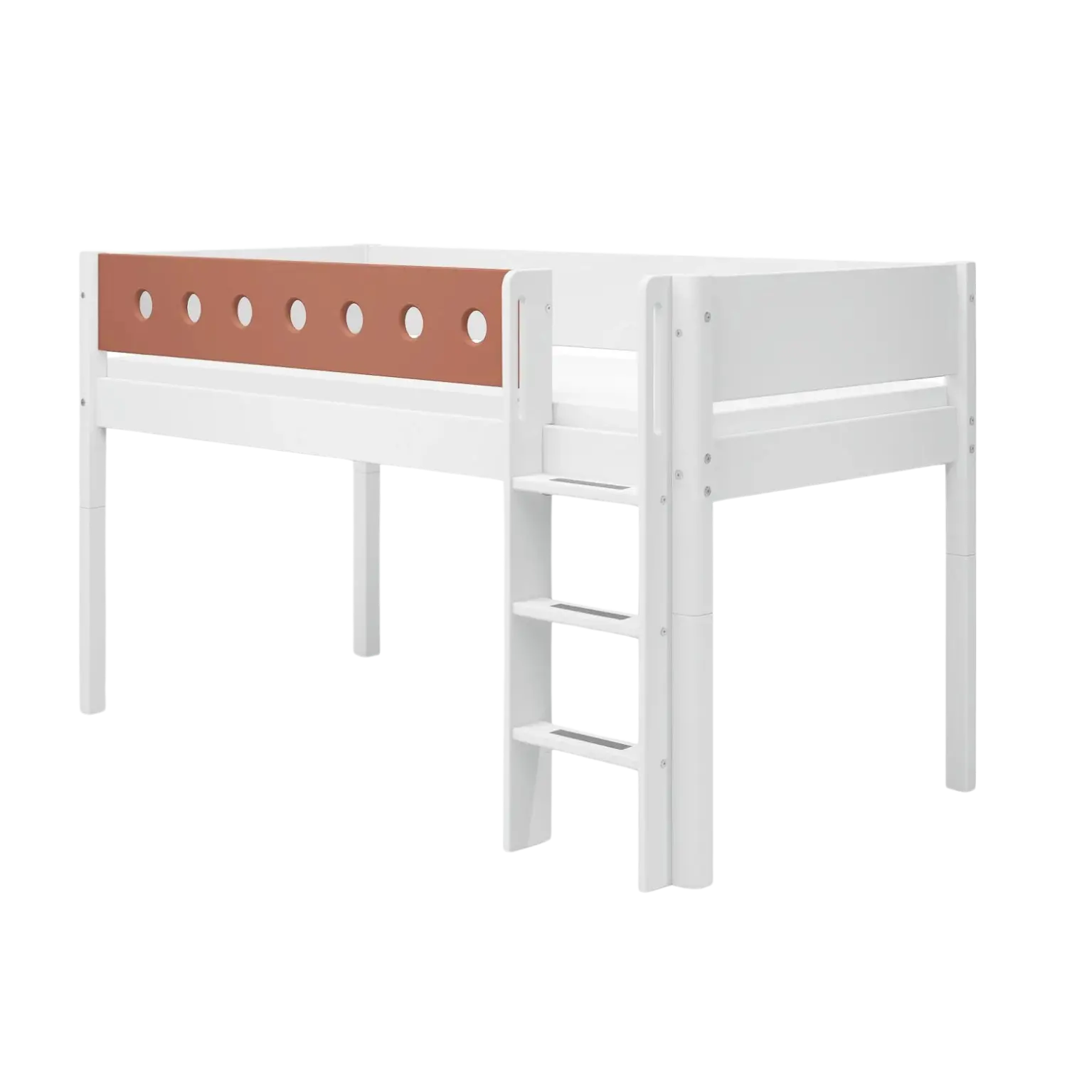 flexa-white-hochbett-120-cm-mit-leiter-und-absturzsicherung-90x200-cm-wei-3 image 1