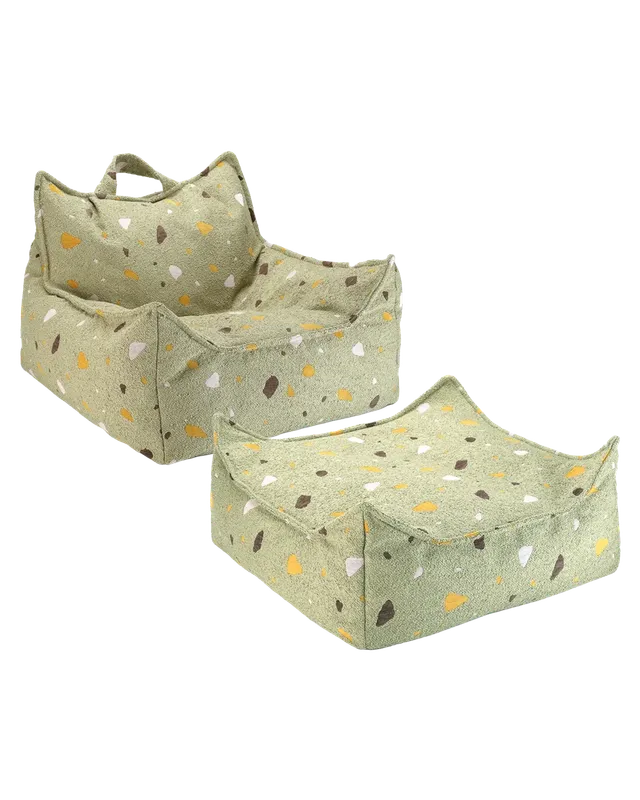 wigiwama-terrazzo-moss-sitzsack-ottoman-set image 1
