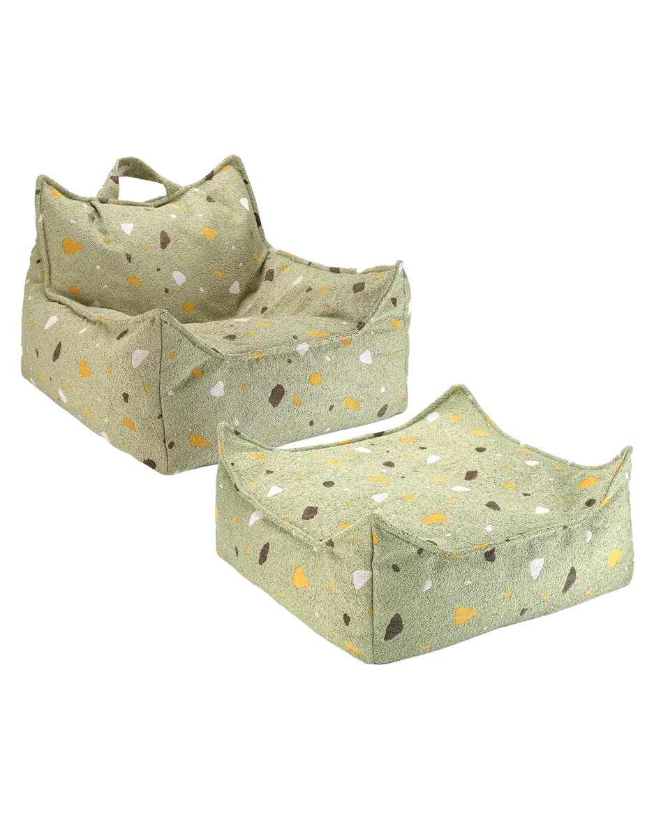 wigiwama-terrazzo-moss-sitzsack-ottoman-set image 1