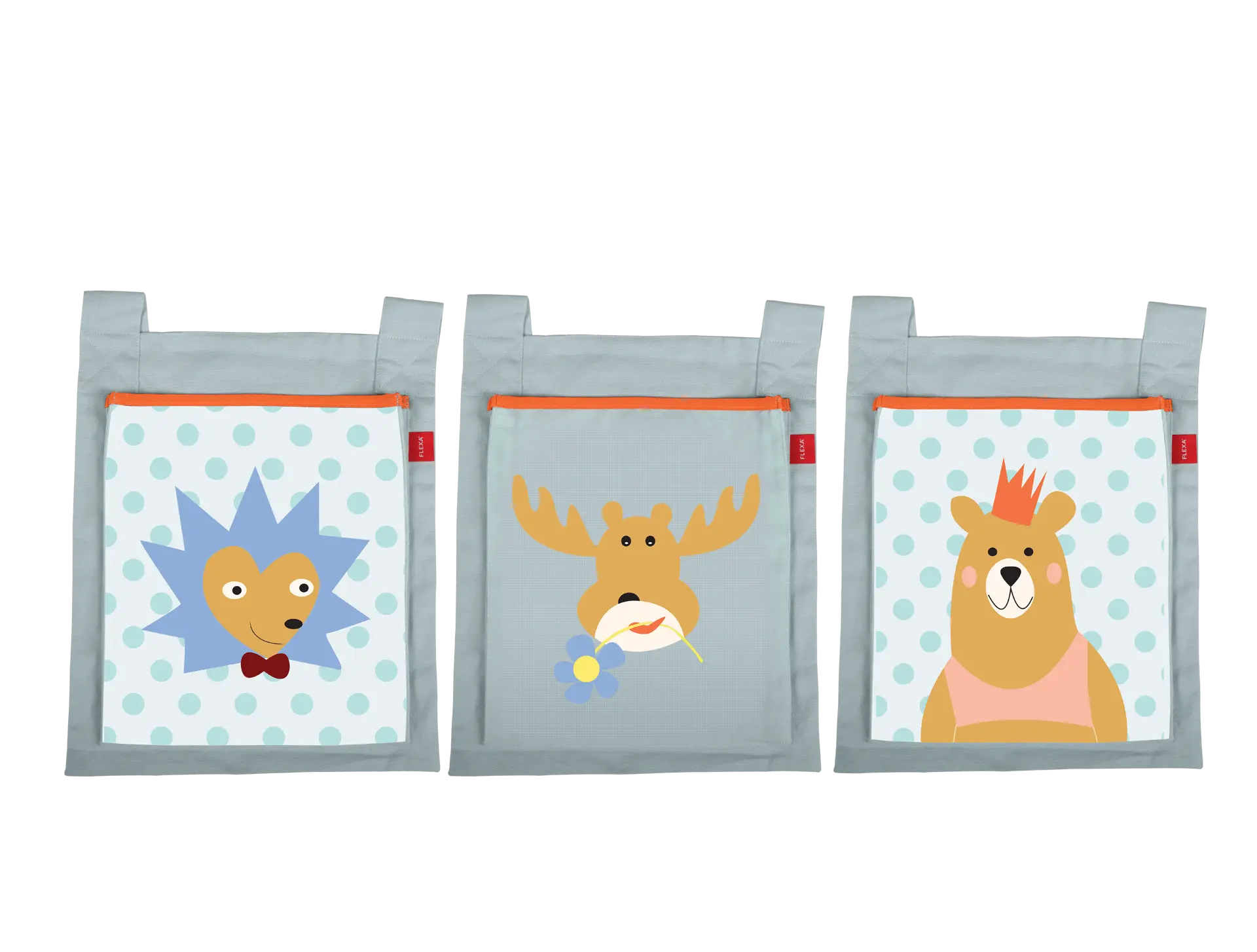 flexa-betttaschen-waldtiere-3er-set image 1