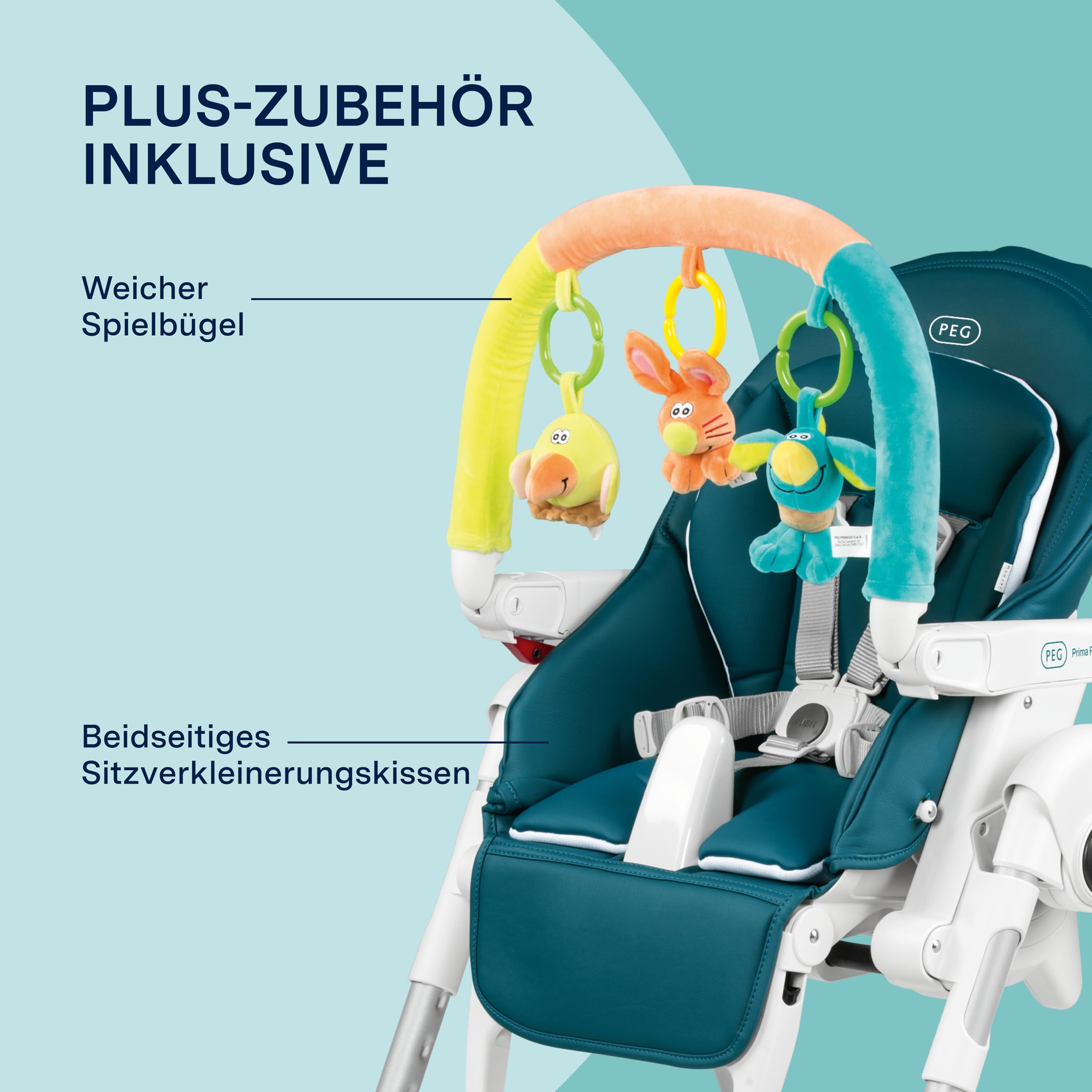 peg-perego-prima-pappa-follow-me-plus-hochstuhl-und-babywippe-petrolblau image 3
