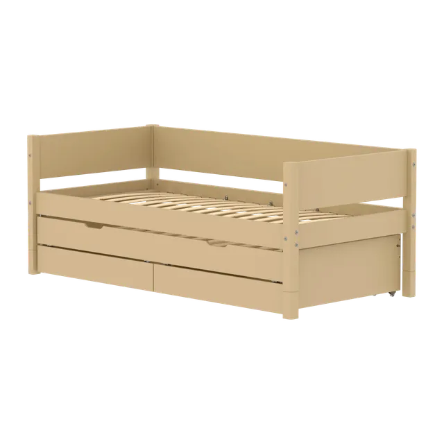 flexa-white-einzelbett-daybed-90x200-cm-mit-ausziehbett-90x190-cm-und-schubladen image 1
