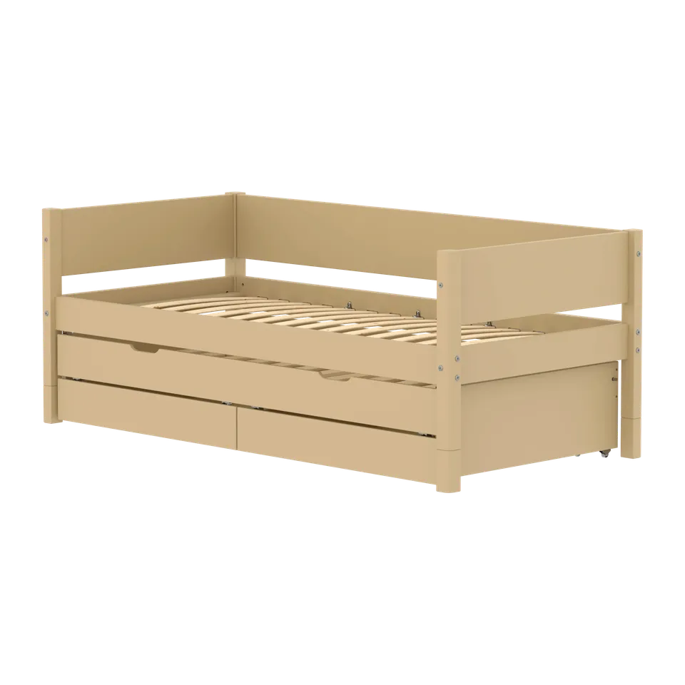 flexa-white-einzelbett-daybed-90x200-cm-mit-ausziehbett-90x190-cm-und-schubladen image 1