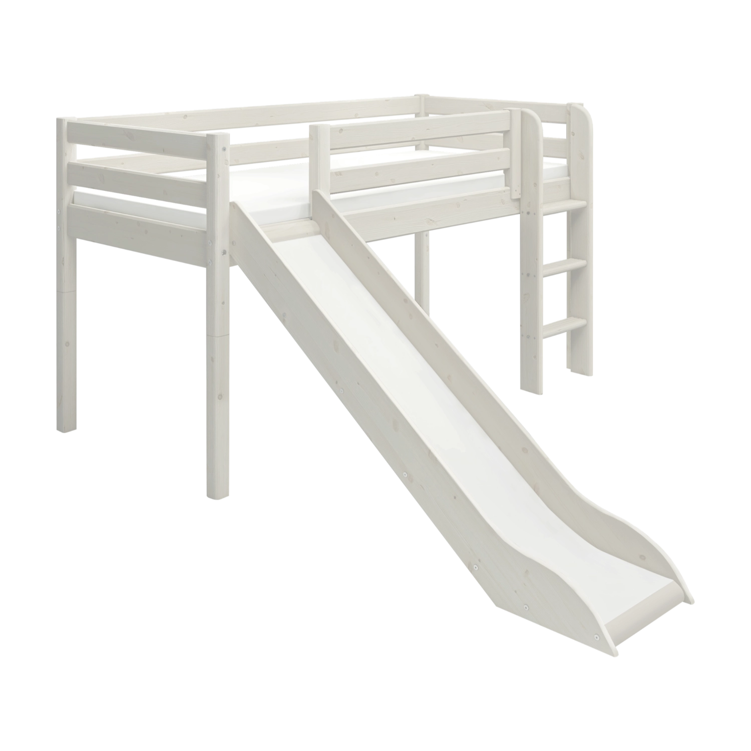 flexa-classic-spielbett-120-cm-mit-rutsche-und-gerader-leiter-90x200-cm-wei image 7