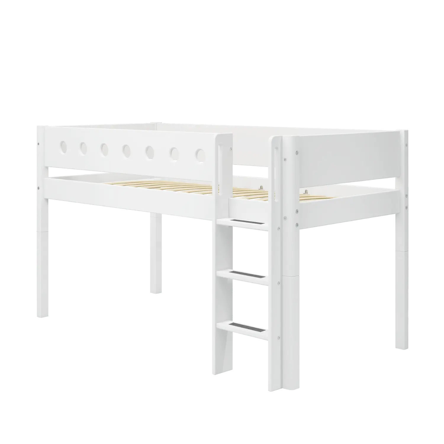 flexa-white-halbhohes-hochbett-120-cm-90x200-cm-wei-mit-gerader-leiter image 5