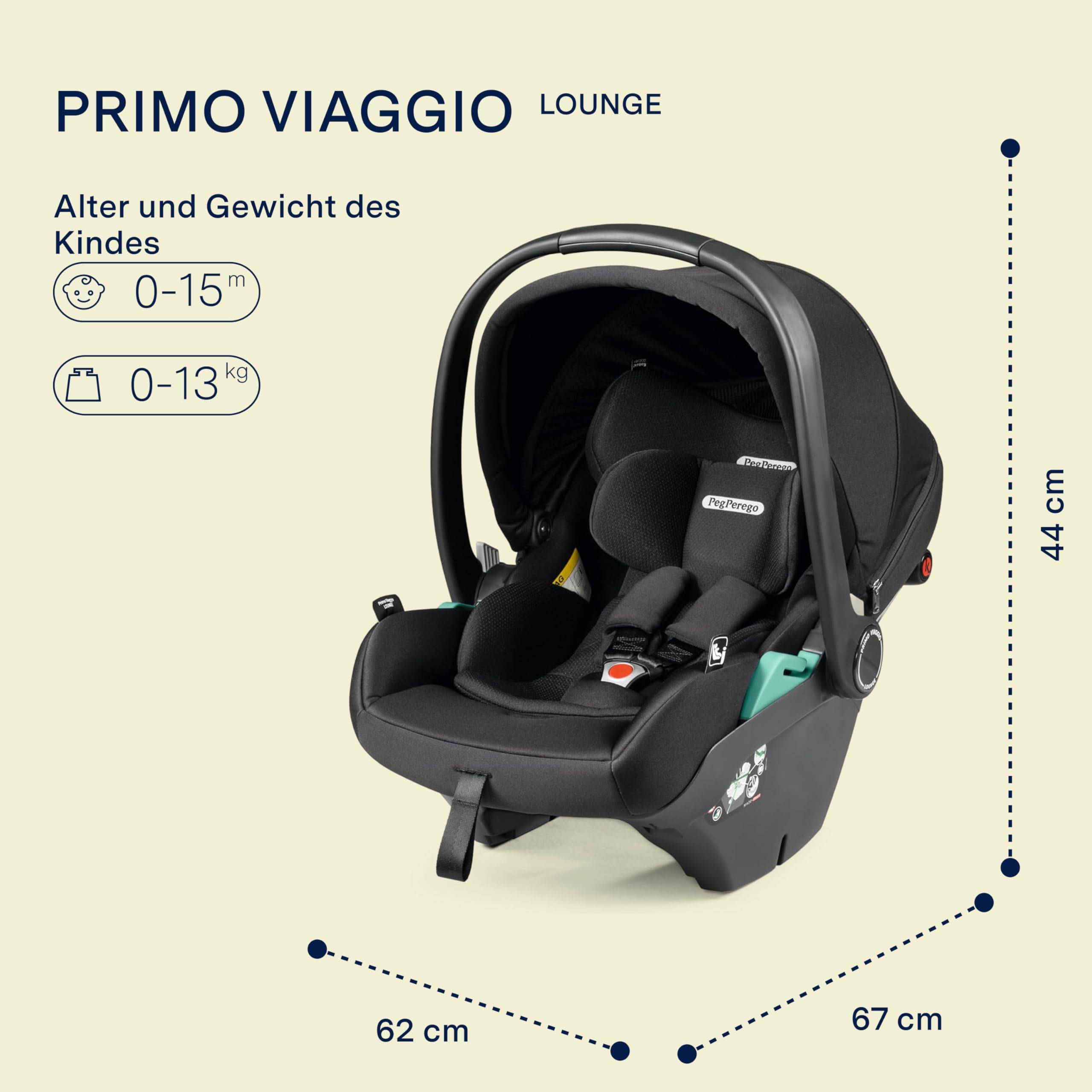 peg-perego-primo-viaggio-lounge-babyschale-40-87-cm-onyx-mit-isofix image 2
