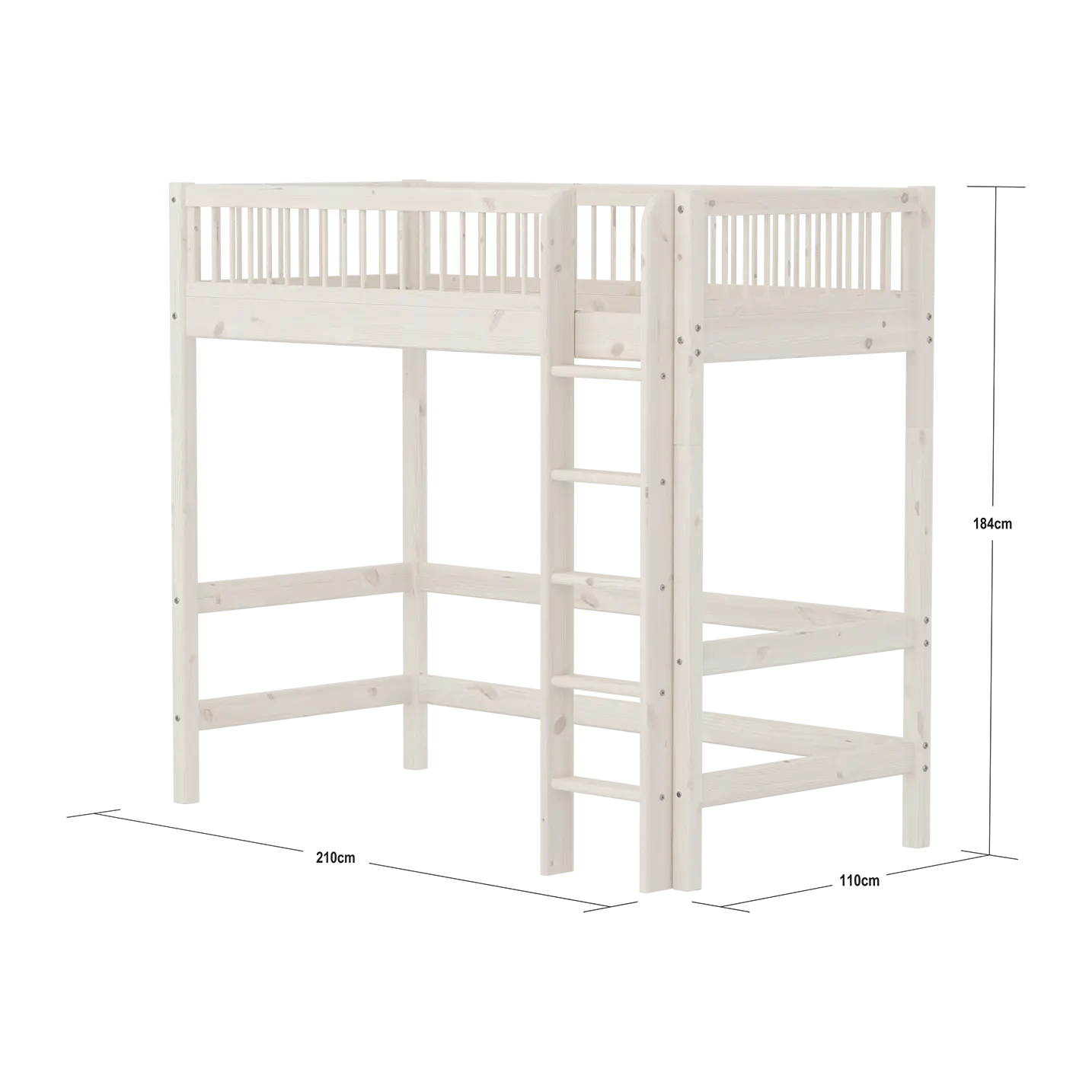 flexa-classic-hochbett-184-cm-mit-leiter-90x200-cm-wei image 4