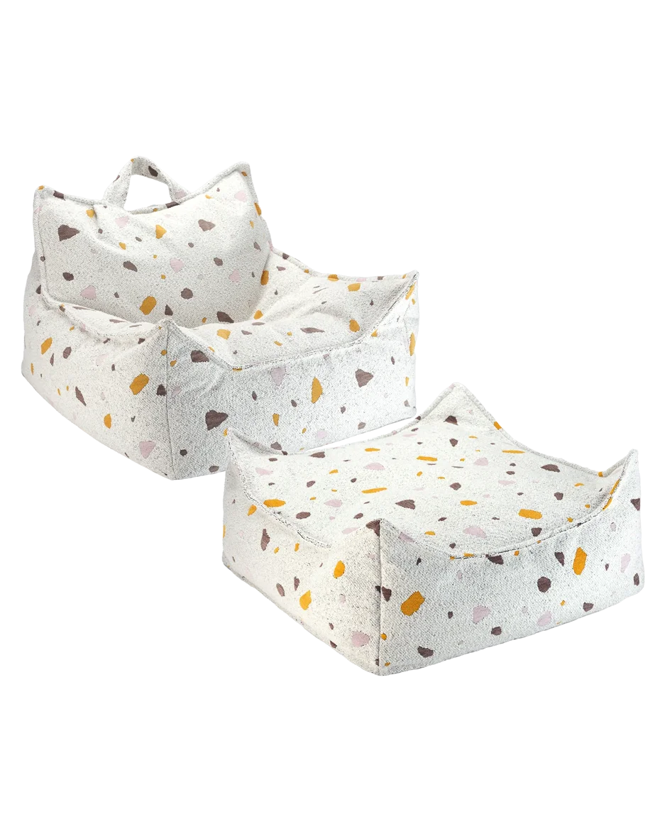 wigiwama-sitzsack-hocker-set-terrazzo-marble image 1