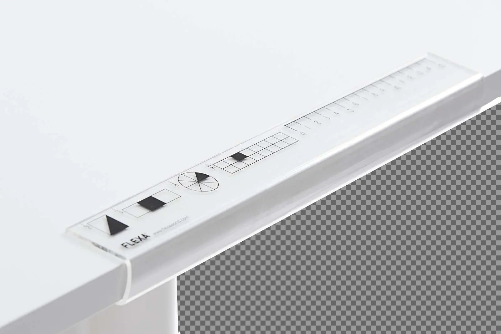 flexa-schreibtischstopper-f-r-sch-lerschreibtisch-350-mm-2-st-ck-transparent image 2
