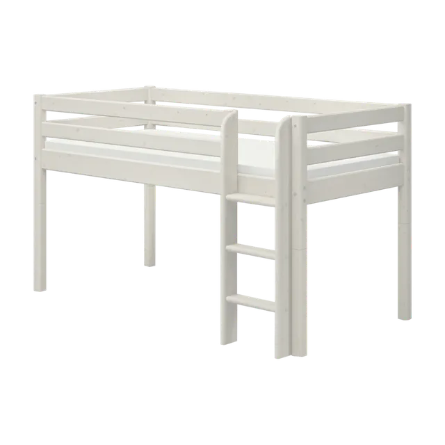 flexa-classic-mittelhohes-bett-120-cm-mit-leiter-90x200-cm-wei image 1