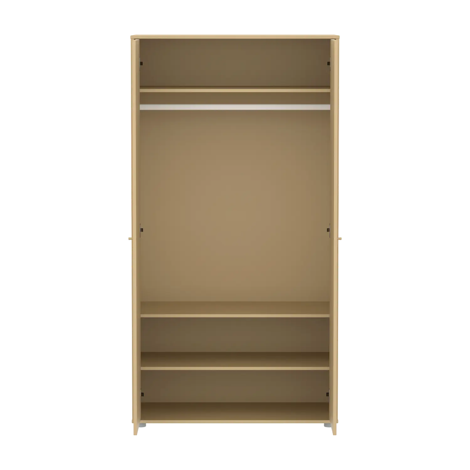 flexa-saga-kleiderschrank-2-t-ren-mit-rillen-und-kleiderstange-oat image 8