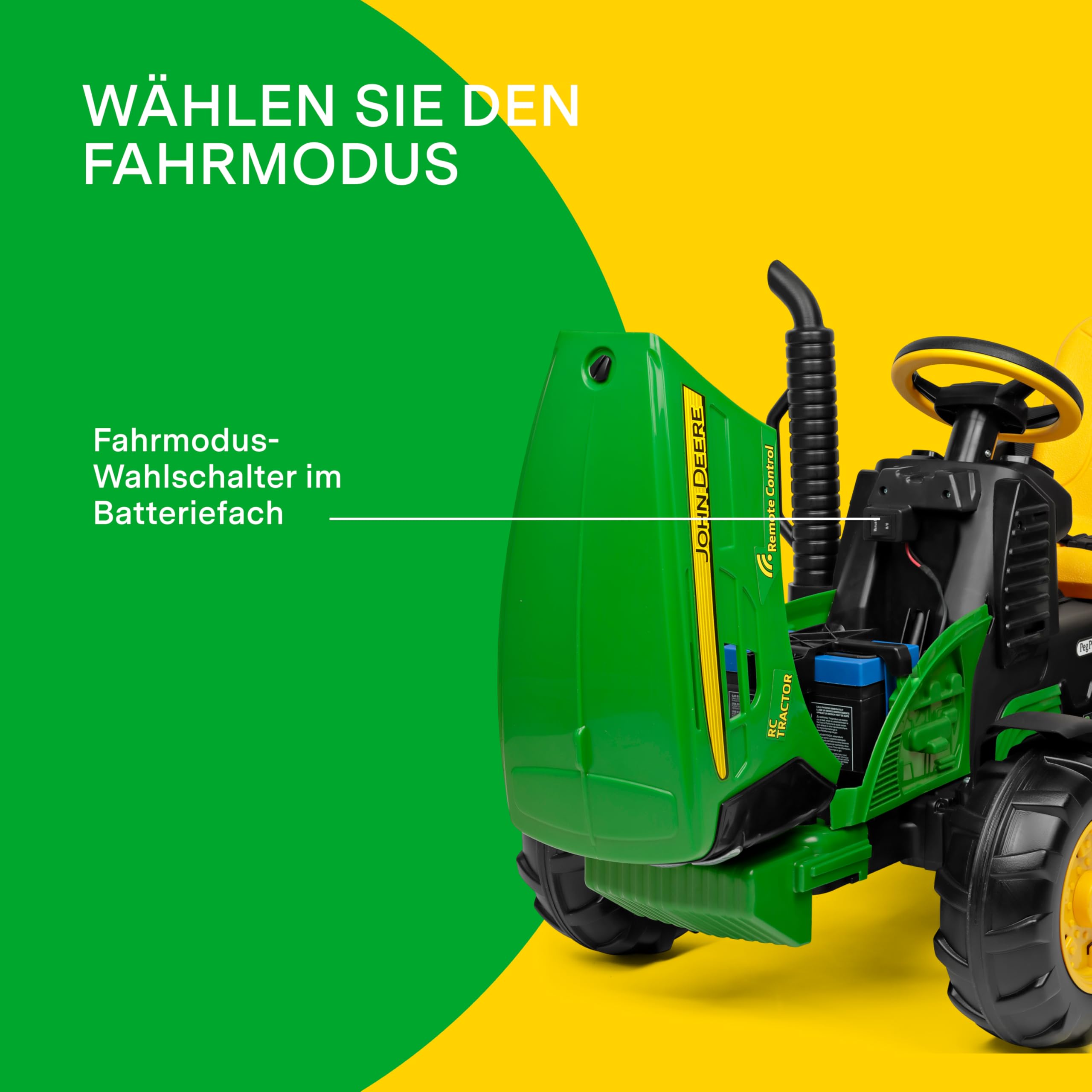 peg-perego-john-deere-rc-tractor-12v-elektro-traktor-mit-anh-nger-und-fernbedien image 4