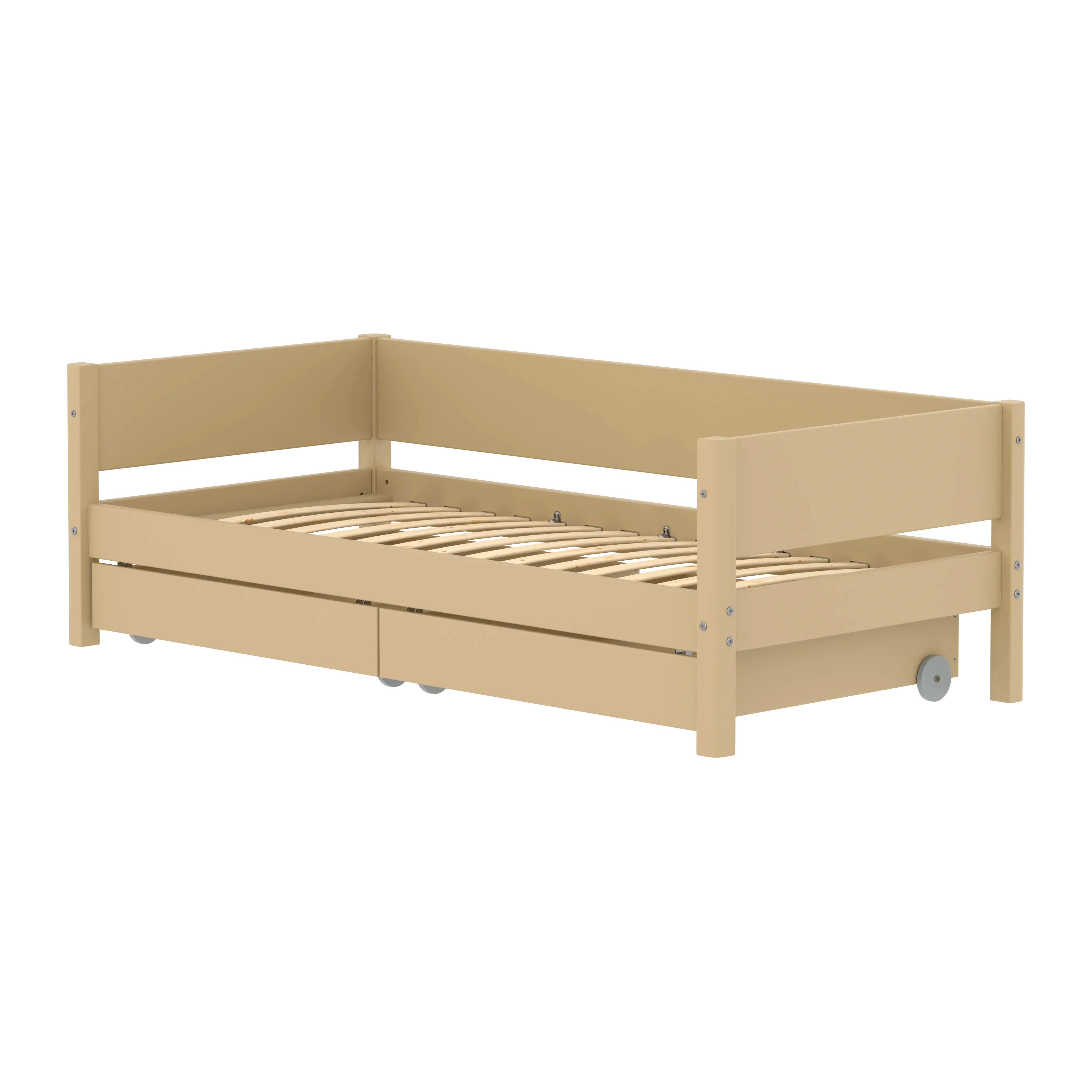 flexa-white-einzelbett-mit-schubladen-90x200-cm-sand image 1