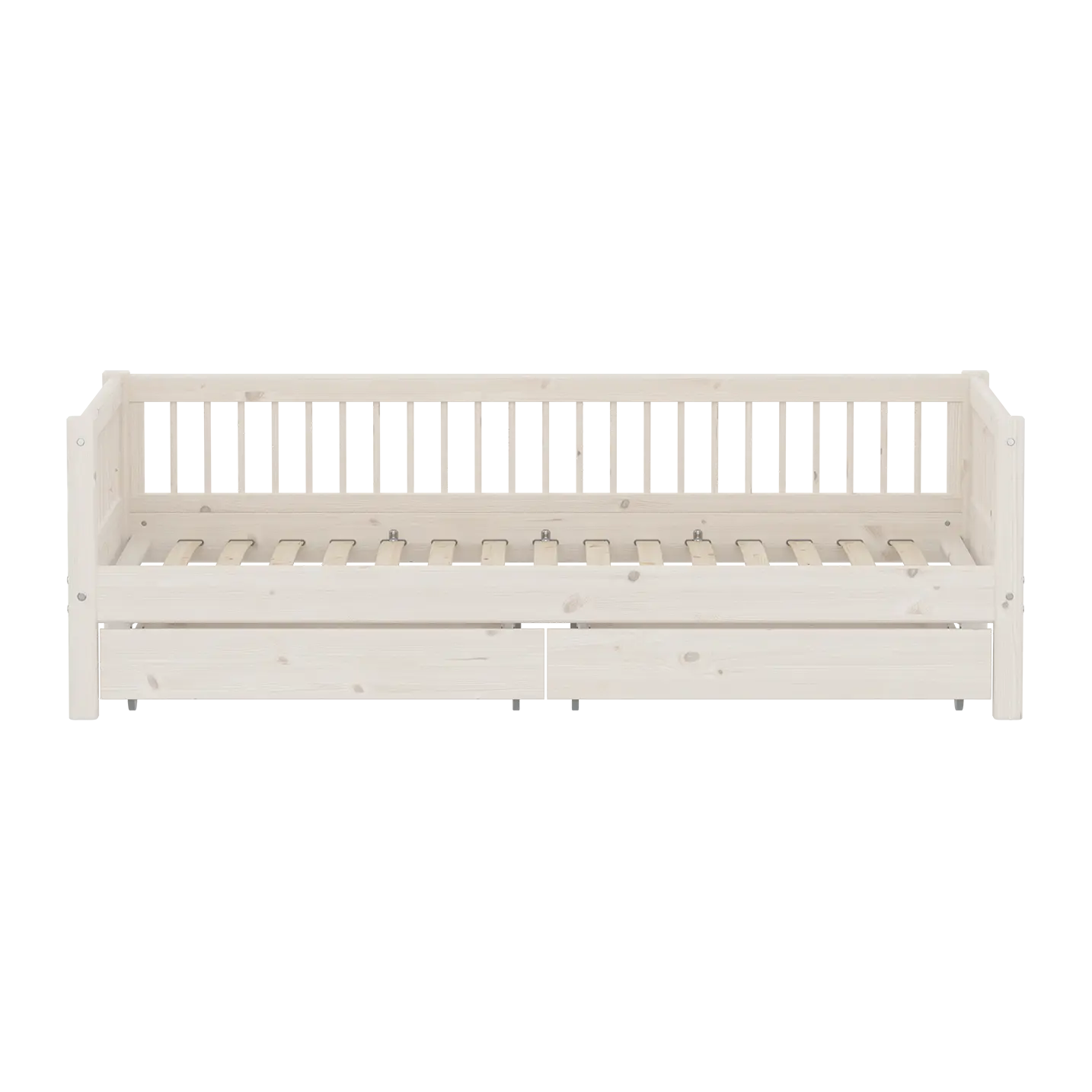 flexa-classic-einzelbett-90x200-cm-mit-schubladen-und-kreuzleisten-wei image 2