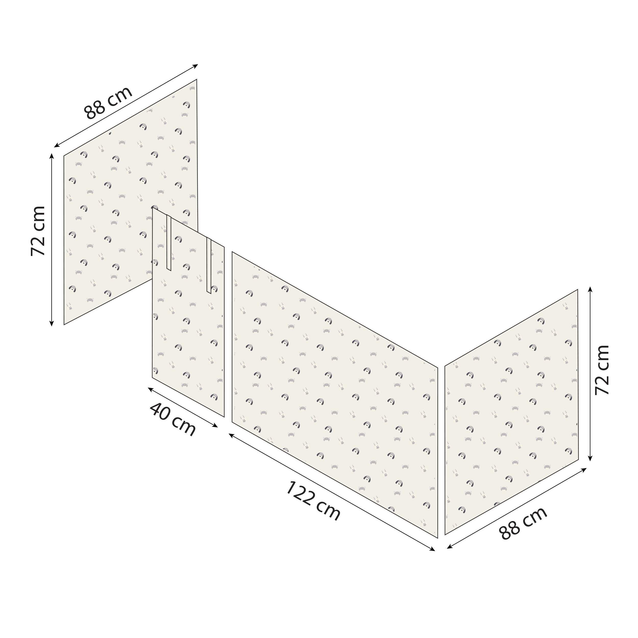 hoppekids-eco-dream-halbhochbett-90x200-mit-pets-pristine-bettvorhang image 8