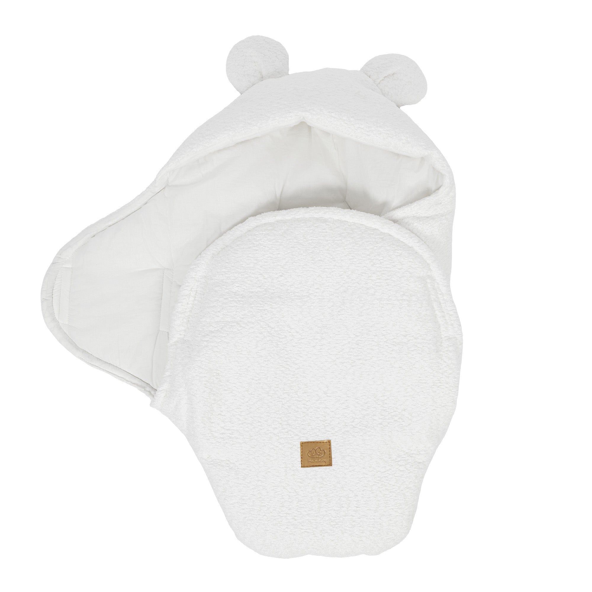 meowbaby-einschlagdecke-mit-teddyohren-boucl-creme-wei-pucktuch image 6